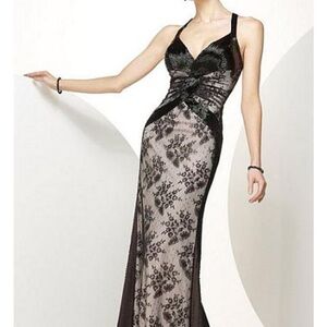 Elegant Black Lace Gown - prom/formal!